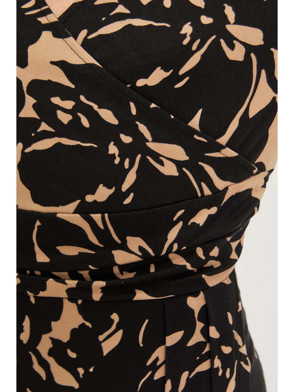 Moodo Vzorčaste črne obleke Moodo