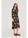 Moodo Vzorčaste črne obleke Moodo