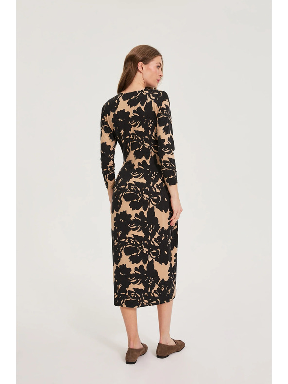 Moodo Vzorčaste črne obleke Moodo