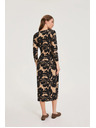 Moodo Vzorčaste črne obleke Moodo