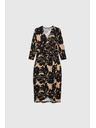 Moodo Vzorčaste črne obleke Moodo