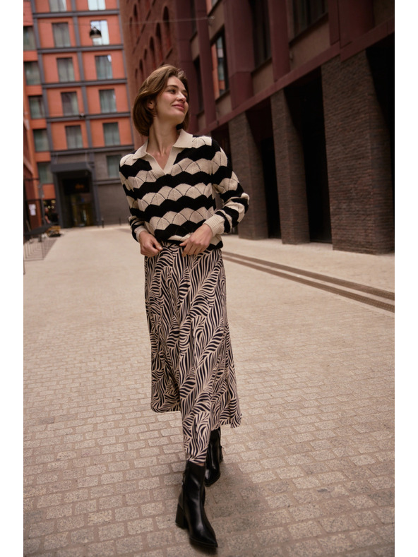 Moodo Pulover z ovratnikom bež Moodo