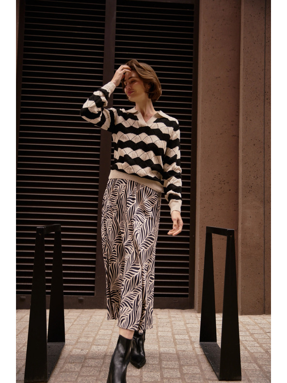 Moodo Pulover z ovratnikom bež Moodo