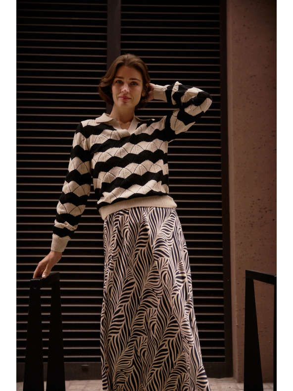 Moodo Pulover z ovratnikom bež Moodo