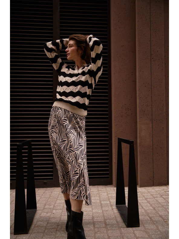 Moodo Pulover z ovratnikom bež Moodo