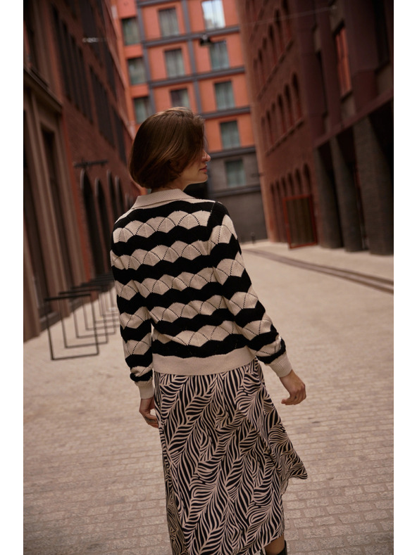 Moodo Pulover z ovratnikom bež Moodo