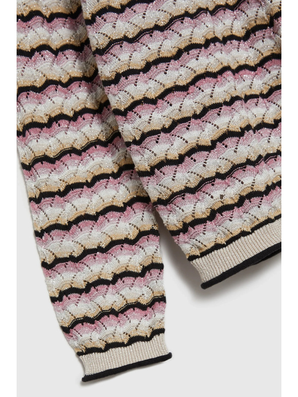 Moodo Bež pulover s črtami Moodo