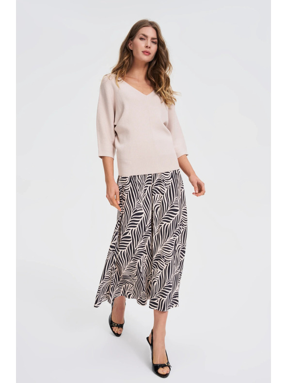 Moodo Pulover s 3/4 rokavi bež Moodo