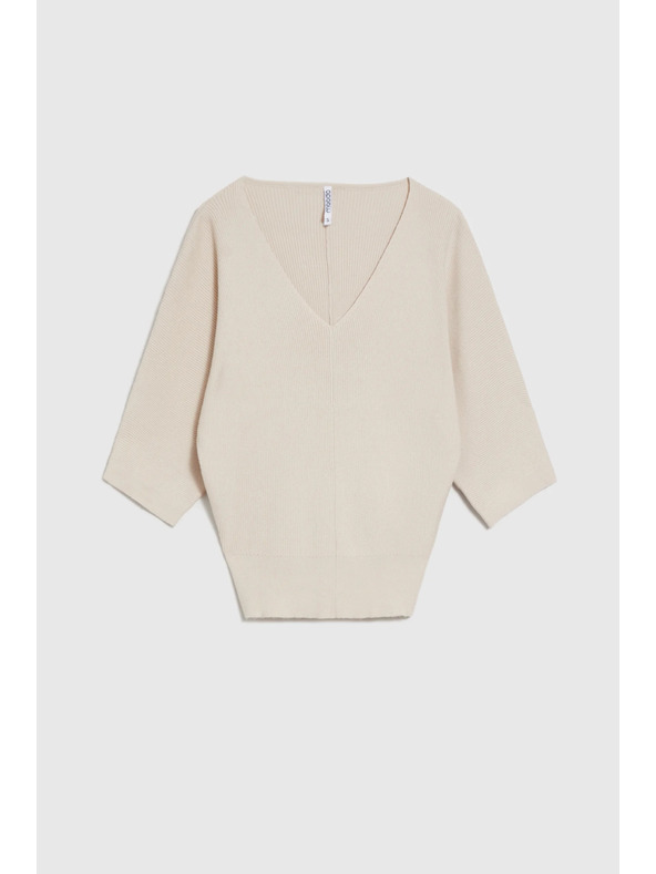 Moodo Pulover s 3/4 rokavi bež Moodo