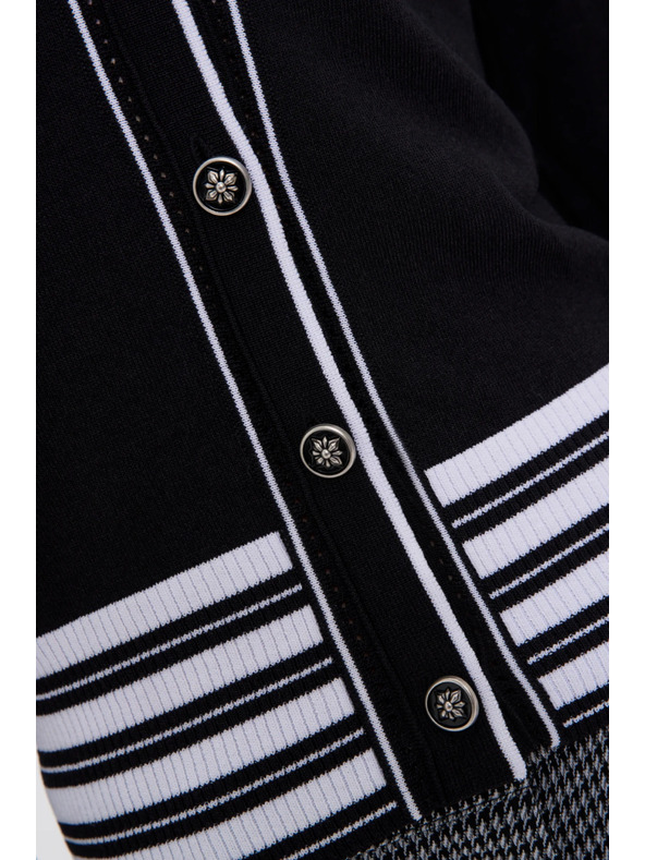 Moodo Pulover z okrasnimi gumbi črn Moodo