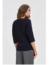Moodo Pulover s 3/4 rokavi temno moder Moodo