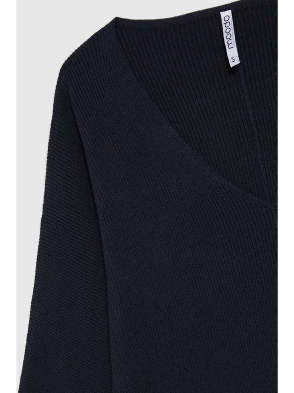 Moodo Pulover s 3/4 rokavi temno moder Moodo