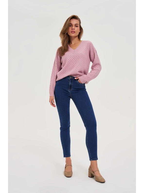 Moodo Azuren roza pulover Moodo