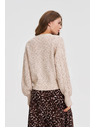 Moodo Bež kardigan z okrasnim pletenjem Moodo