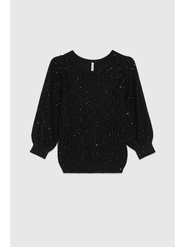 Moodo Pulover s fliterji črn Moodo
