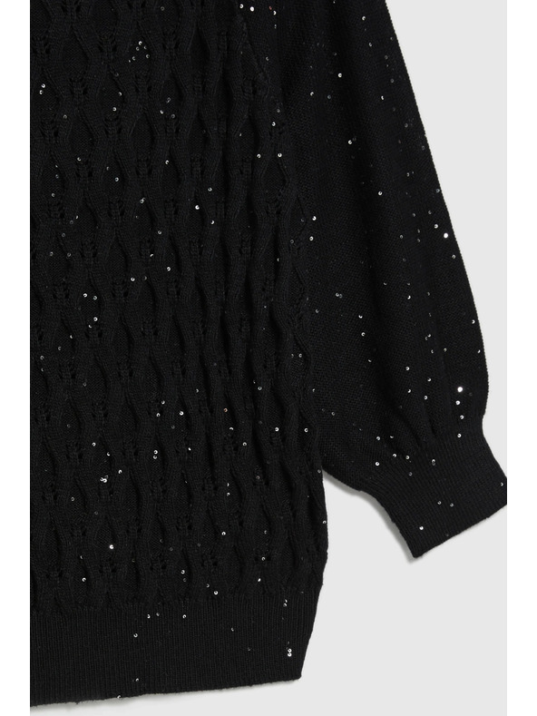 Moodo Pulover s fliterji črn Moodo