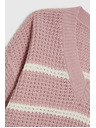 Moodo Roza pulover s črtami Moodo