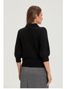 Moodo Pulover z ovratnikom črn Moodo