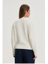 Moodo Pulover z okrasnim pletenjem ecru Moodo
