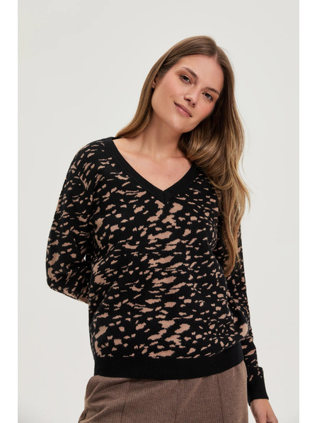 Moodo Pulover enostavnega kroja črn Moodo