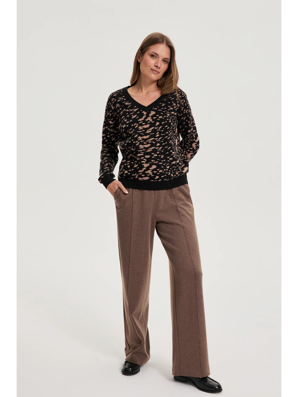 Moodo Pulover enostavnega kroja črn Moodo