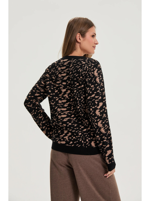 Moodo Pulover enostavnega kroja črn Moodo