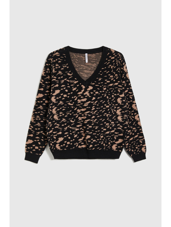 Moodo Pulover enostavnega kroja črn Moodo