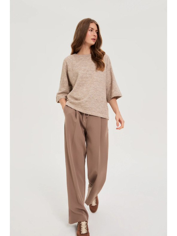 Moodo Pulover s kratkimi rokavi bež Moodo