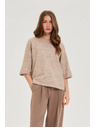 Moodo Pulover s kratkimi rokavi bež Moodo