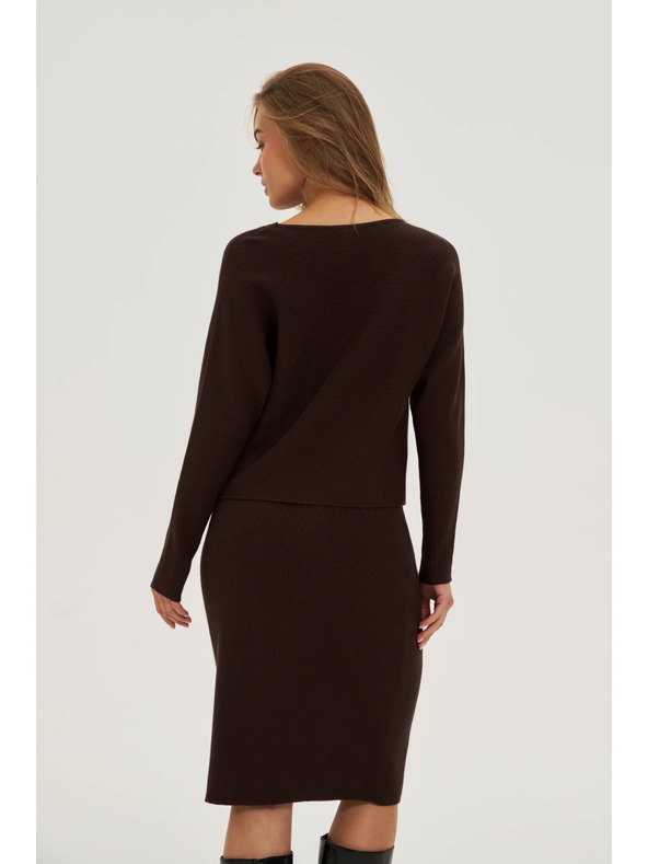 Moodo Rebrast pulover rjav Moodo