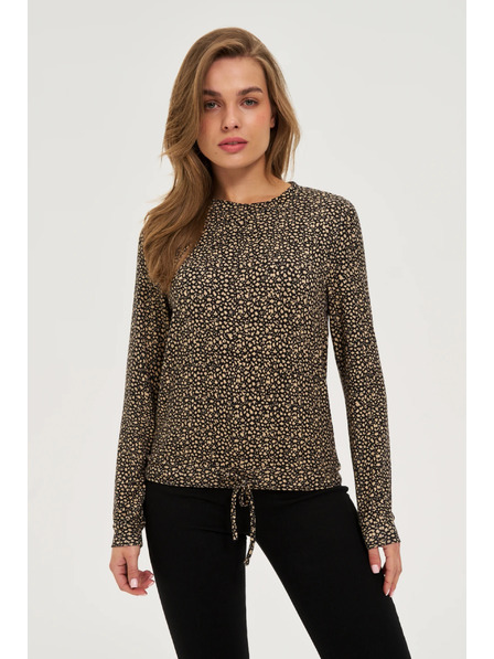 Moodo Pulover z blagim vzorcem bež Moodo