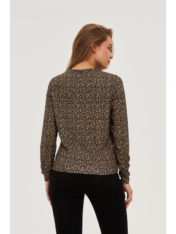 Moodo Pulover z blagim vzorcem bež Moodo