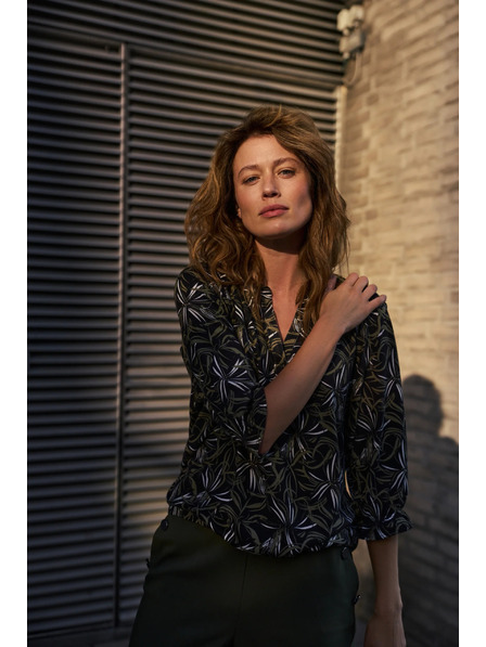 Moodo Pulover z vzorcem črn Moodo