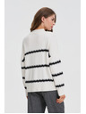Moodo Bel pulover s črtami in spuščeno linijo ramen Moodo