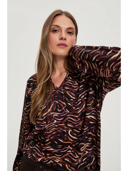 Moodo Pulover z dolgimi rokavi črn Moodo