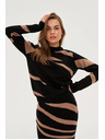 Moodo Črn pulover z živalskim vzorcem Moodo