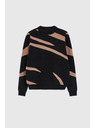 Moodo Črn pulover z živalskim vzorcem Moodo