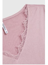 Moodo Pulover z čipkastim izrezom roza Moodo