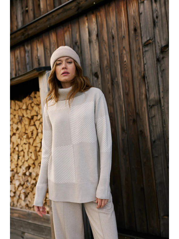 Moodo Pulover z ovratnikom bež Moodo
