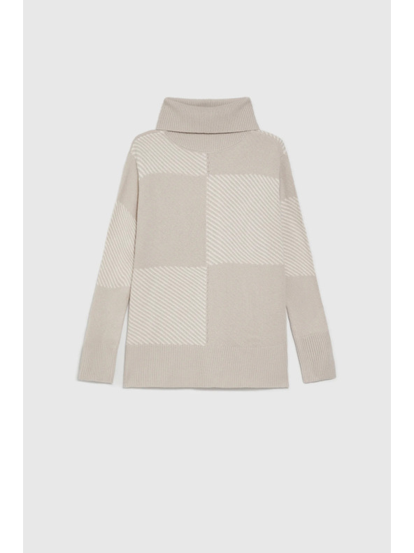Moodo Pulover z ovratnikom bež Moodo