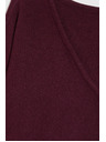 Moodo Vinsko rdeč pulover z V izrezom Moodo