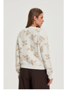 Moodo Béžasti kardigan s cvetličnim vzorcem Moodo