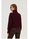 Moodo Vinsko rdeč pulover z ovratnikom Moodo