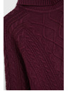 Moodo Vinsko rdeč pulover z ovratnikom Moodo