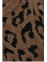 Moodo Rjav pulover z leopardjim vzorcem Moodo