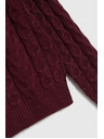 Moodo Burgundski pulover z okrasnim pletenim vzorcem Moodo