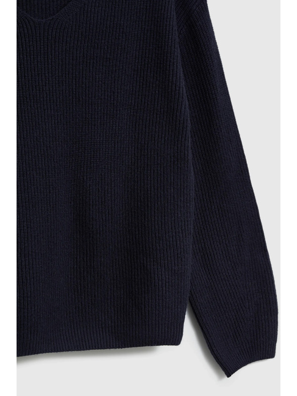 Moodo Pulover enostavnega kroja temno moder Moodo