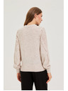 Moodo Béžasti pulover z napihnjenimi rokavi Moodo
