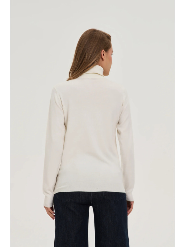 Moodo Bel gladek pulover z ovratnikom Moodo
