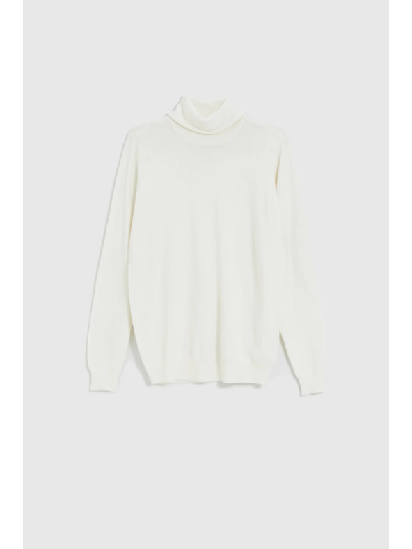 Moodo Bel gladek pulover z ovratnikom Moodo